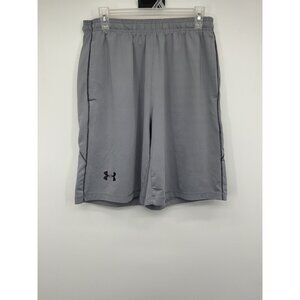 Under Armour Mens Gray Loose Fit Athletic Shorts LG